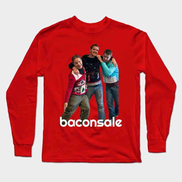 Ugly Christmas Baconsale Long Sleeve T-Shirt by baconsale